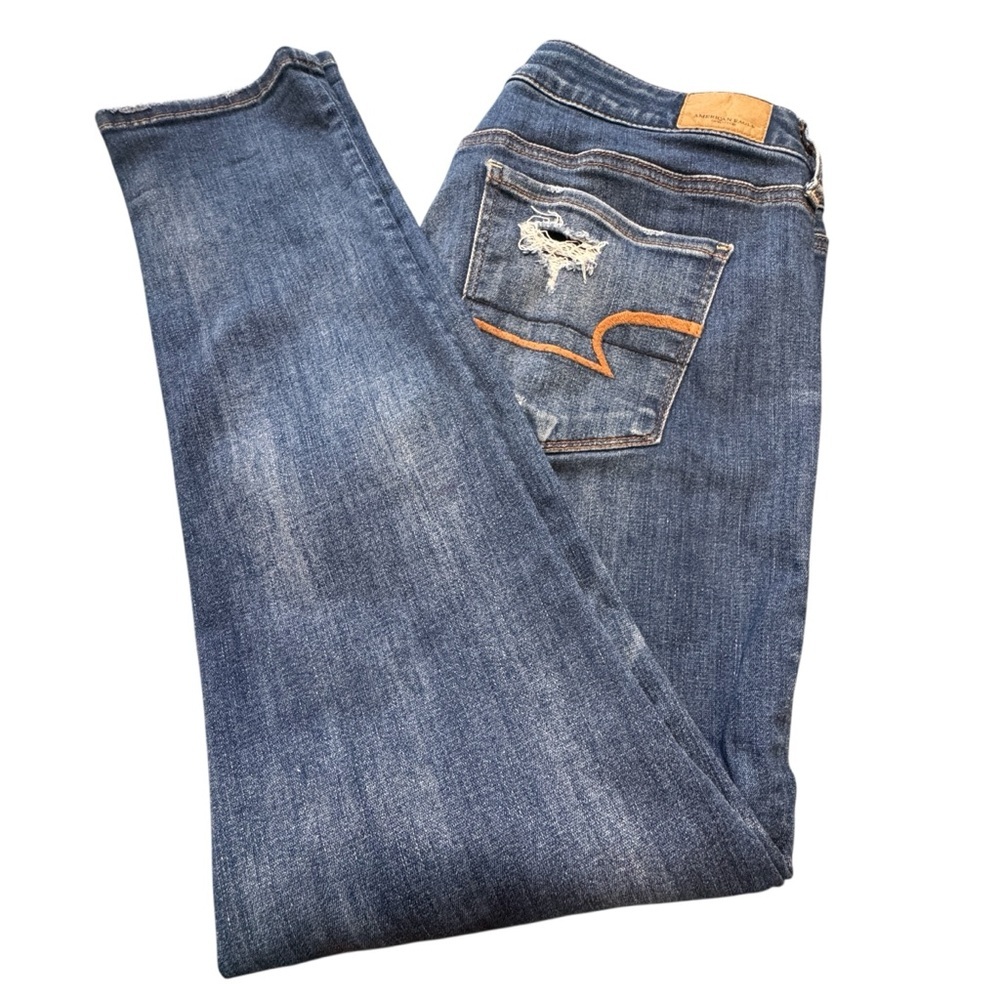American Eagle AEO Women’s Super Stretch  X  Skinny Distressed Jeans Size 10